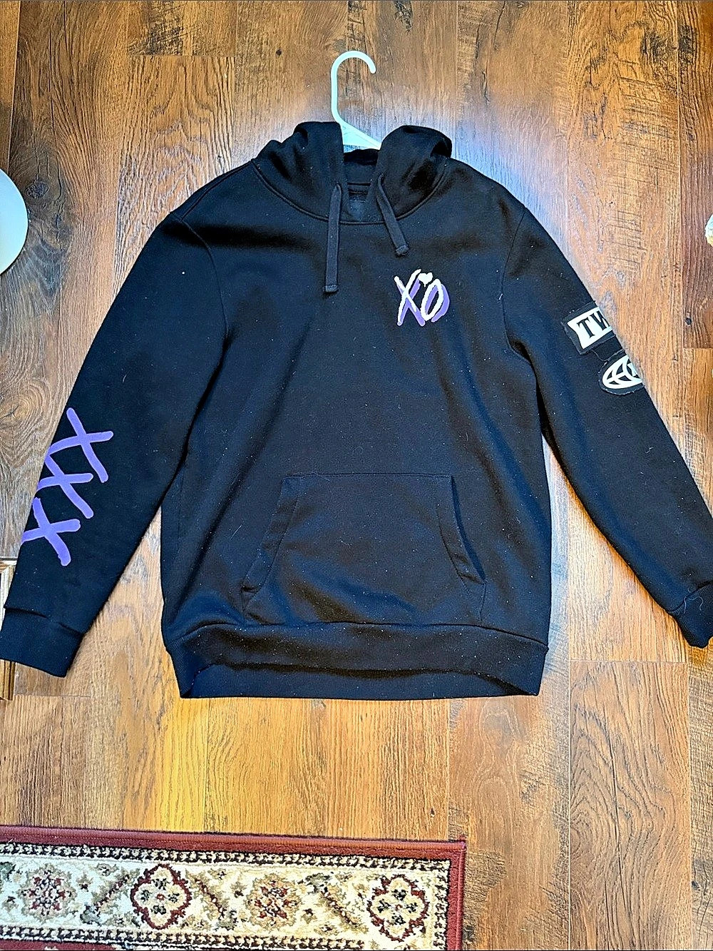 The Weeknd XO XXX Black & Purple Hoodie From Drop #003 Drop #003 Hoodie Black